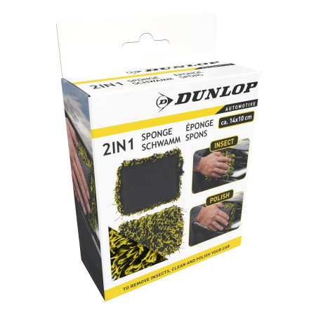Éponge à insectes Voiture 14x10x5cm DUNLOP - Élimine les insectes sans effort, Toutes surfaces auto