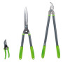 Lot 3 outils de jardinage coupants Sécateur 8 Cisaille haies, Coupe branches Lame en Acier