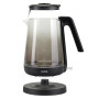 Bouilloire en verre DOD216N 1,7 L Noire, Design moderne, chauffe rapide et fiable