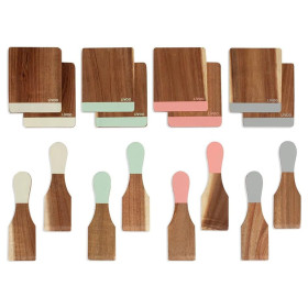 Set accessoires pour raclette Livoo MEN427 – finition bois – 8 pièces, supports et spatules