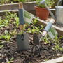 KINZO Kit Outils Jardin 2pcs - Pelle Transplantoir + Serfouette 2en1 - Manche Bois & Mousse - Set Plantation & Désherbage