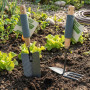 KINZO Kit Outils Jardin 2pcs - Pelle Transplantoir + Serfouette 2en1 - Manche Bois & Mousse - Set Plantation & Désherbage