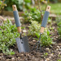 KINZO Kit Jardinage 2pcs - Pelle Transplantoir + Griffe 3 Dents - Manche Bois & Mousse - Outils à Main Plantation & Sol