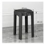 8 Tabourets Gigognes empilables BM HOME TAB-NOIR en plastique, légers pour la maison, salle de classe, cuisine, jardin