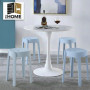 8 Tabourets Gigognes empilables BM HOME TAB-BLEU-PASTEL en plastique, légers pour la maison salle de classe, cuisine, jardin
