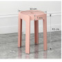 8 Tabourets Gigognes empilables BM HOME TAB-ROSE en plastique, légers pour la maison salle de classe, cuisine, jardin