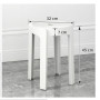 12 Tabourets Gigognes empilables BM HOME TAB-BLANC en plastique, légers pour la maison, salle de classe, cuisine, jardin