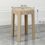 12 Tabourets Gigognes empilables BM HOME TAB-BEIGE en plastique, légers pour la maison salle de classe, cuisine, jardin
