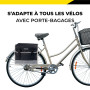 DUNLOP Pack Vélo - Range-Vélos Sol 2 Places + Sacoche Double 31L - Support Garage & Bagagerie Étanche Universelle