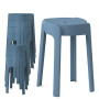 Tabourets Gigognes empilables par 8 BM HOME TAB-BLEU-FONCE en plastique, légers pour la maison salle de classe, cuisine, jardin