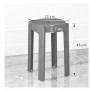 Tabourets Gigognes empilables par 8 BM HOME TAB-GRIS en plastique, légers pour la maison salle de classe, cuisine, jardin