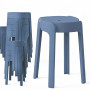12 Tabourets Gigognes empilables BM HOME TAB-BLEU-FONCE en plastique, légers pour la maison salle de classe, cuisine, jardin