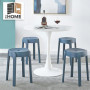 12 Tabourets Gigognes empilables BM HOME TAB-BLEU-FONCE en plastique, légers pour la maison salle de classe, cuisine, jardin