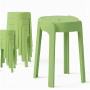 8 Tabourets Gigognes empilables BM HOME TAB-VERT en plastique, légers pour la maison, salle de classe, cuisine, jardin