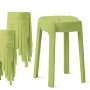 12 stapelbare Hocker BM HOME TAB-VERT aus Kunststoff, leicht, für zu Hause, das Klassenzimmer, die Küche und den Garten