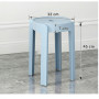 12 Tabourets Gigognes empilables BM HOME TAB-BLEU-PASTEL en plastique, légers pour la maison salle de classe, cuisine, jardin