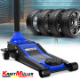 Cric hydraulique KraftMüller PRO 2,25 tonnes, Chandelles 3T, levage 50cm, Levée rapide à double-pompe, Garage AUTO Méca - BLU