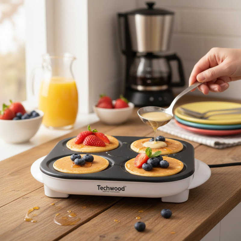 BM Import Crêpière Mini Pancakes 8 Empreintes 1500W Revêtement ...