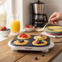 Piastra Mini Pancakes Techwood 1500W - 8 stampi, rivestimento antiaderente, termostato automatico
