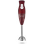 Techwood Mixeur Plongeant 3 en 1 300W Rouge - Hachoir 500ml, 2 Vitesses, Lames Inox, Support Rangement TMS-8355