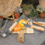 LIVOO Set de 4 accessoires barbecue GS164 - Fourchette, pince, spatule et couteau - Acier inoxydable finition bois