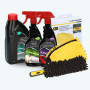 Dunlop Pack Nettoyage Voiture - Shampoing 1L + Cire Hydro Wax 500ml + Anti Insectes 500ml + Brosse + Gant 2en1 + 5 Microfibres 4