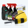 Dunlop Pack Nettoyage Voiture - Shampoing 1L + Cire Hydro Wax 500ml + Anti Insectes 500ml + Brosse XL + Gant 2en1 + 5 Microfibre