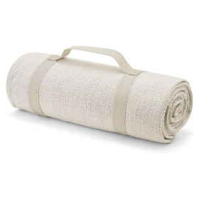 Couverture de Pique-Nique LIVOO SEP141 – 135x135 cm, 4 Personnes, Face Déperlante, Polyester, Beige