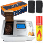 ZORR Pack Complet Tubeuse Électrique Powermatic 3 Deluxe avec 2 Briquets, Gaz et Tubes à Cigarettes - Gris
