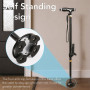 Aidapt Canne Easy Up VP155WA quadripode lampe torche intégrée, base antidérapante autoportante, pied pivotant, 10 hauteurs, tige