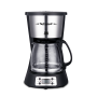 Techwood TCA-1296 Cafetière Programmable 10/12 Tasses Filtre Permanent Lavable 1000W Maintien au Chaud 1,5 L Noir