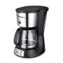 Techwood TCA-1296 Cafetière Programmable 10/12 Tasses Filtre Permanent Lavable 1000W Maintien au Chaud 1,5 L Noir