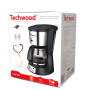 Cafetière Programmable 10/12 tasses Techwood TCA-1296, 1000W, Plaque Chauffante