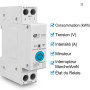SomLife Interrupteur Disjoncteur Intelligent WiFi 16A Noir Compteur Énergie kWh Minuterie Compatible Tuya