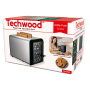 Techwood TGP-340D Grille-pain 2 fentes 800W, 6 niveaux de toastage, affichage brunissage et temps restant, gris