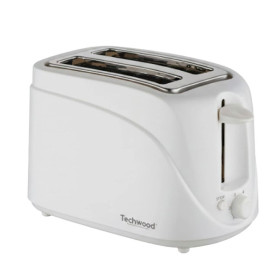 Techwood TGP-222, Grille-Pain 2 Fentes  - 700W Gris avec Contrôle Brunissage et Tiroir Ramasse-Miettes