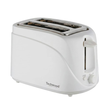 Techwood TGP-222, Grille-Pain 2 Fentes  - 700W Gris avec Contrôle Brunissage et Tiroir Ramasse-Miettes