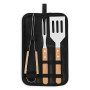 LIVOO DG1024 Set 3 ustensiles acier inoxydable BBQ - Fourchette, spatule et pince