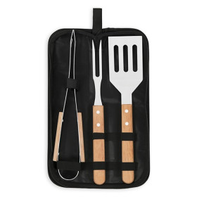 LIVOO DG1024 Set de 3 ustensiles en acier inoxydable : fourchette, spatule et pince