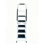 Escabeau avec main courante BM TOOLS BMT-ESC-5-MC-RENFORT, 5 marches - Échelle multi-usage Intérieur/Extérieur, avec renfort