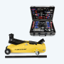 BM TOOLS Pack Atelier Auto - Cric Rouleur Hydraulique 2T DUNLOP + Mallette 500 Pièces Chrome Vanadium KraftMüller
