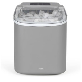 LIVOO Machine à glaçons grise 12kg/jour 9 cubes en 6 min réservoir 1,2L DOM484G