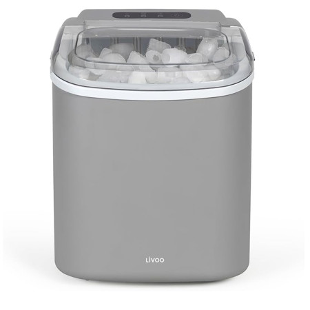 LIVOO Machine à glaçons grise 12kg/jour 9 cubes en 6 min réservoir 1,2L DOM484G