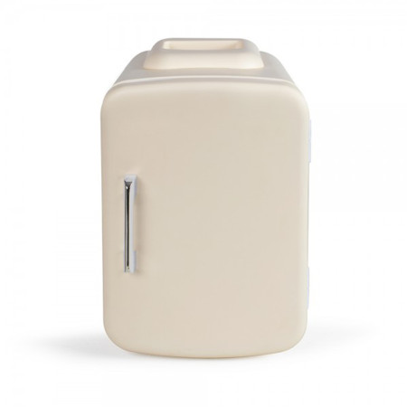 Mini réfrigérateur LIVOO 2 en 1 beige compact 24.5x18.4x27 cm