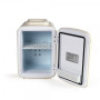 Mini réfrigérateur LIVOO 2 en 1 beige compact 24.5x18.4x27 cm