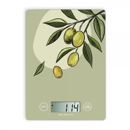 Balance de cuisine électronique LIVOO Vert Olive 5kg précision 1g DOM451OL