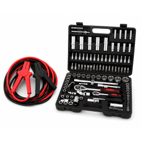 Dunlop Pack Dépannage Auto Coffret 108 Pièces KraftMüller + Câbles Démarrage 350A 3,5m