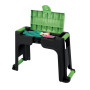 KINZO Pack Jardinage Confort Agenouilloir Tabouret Rangement Ribimex + Kit 3 Outils Main Pelle Griffe Serfouette