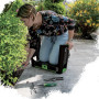 KINZO Pack Jardinage Confort Agenouilloir Tabouret Rangement Ribimex + Kit 3 Outils Main Pelle Griffe Serfouette