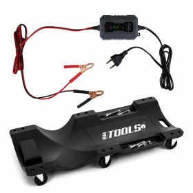 Dunlop Pack Atelier Auto Chariot de Visite Mécanicien BM TOOLS + Chargeur de Batterie 6V/12V 230V